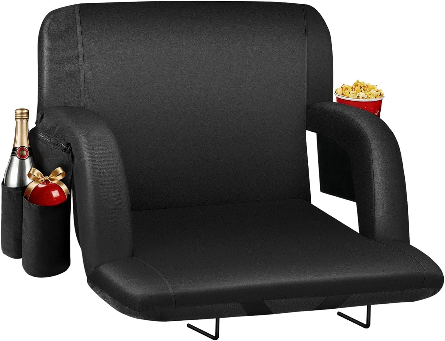 DKMOCO 23" Wide Stadium Seats for Bleachers with Back Support, Portable Bleacher Chairs with Cushion, for Outdoor Sports